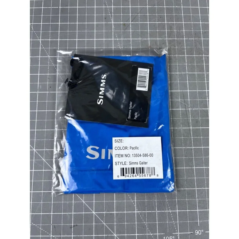 Simms Fishing Sun Neck Gaiter - One Size Fits Most - NEW W/ TAGS Pacific Blue 33